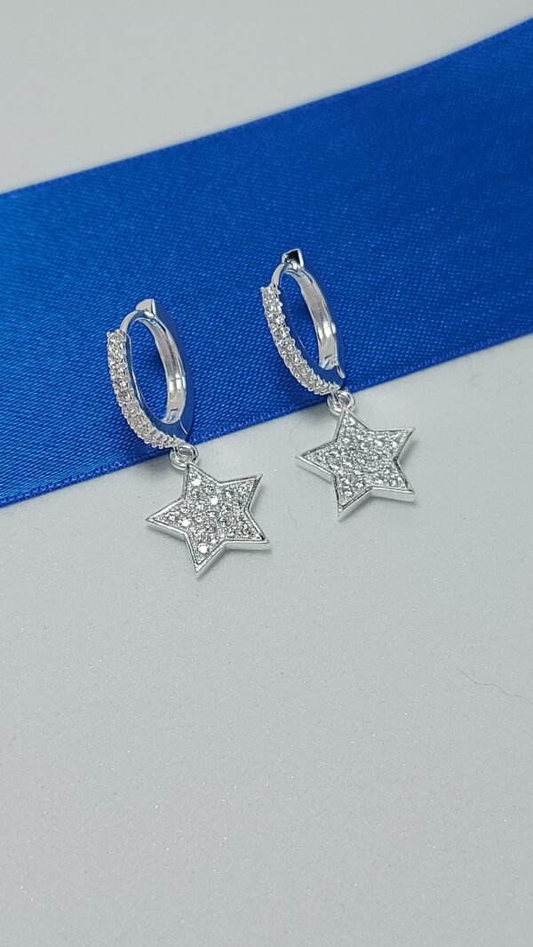 11AR49P Estrellas strass colgante 3,5 cm